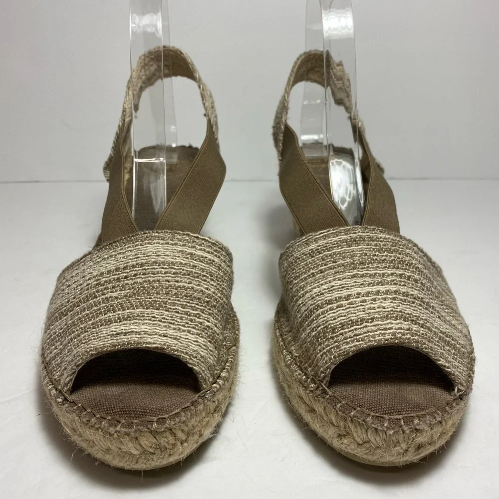 Toni Pons Taga-Sd Women’s Open Toe Beige Espadrilles Sandals Sz EU 41 US 10